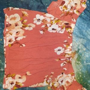Floral Cold Shoulder Crop (S/M)